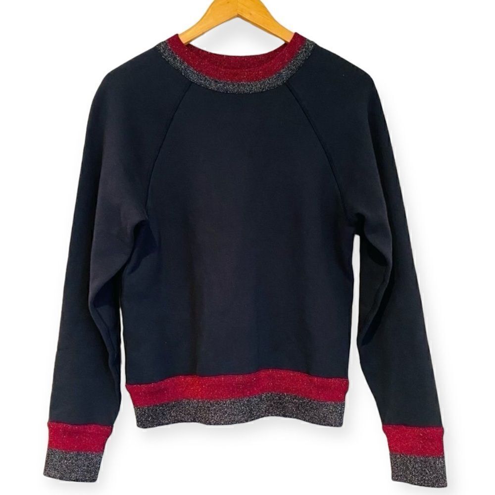Cynthia Rowley Metallic Rib Sweatshirt Size Small - Picture 3 of 8